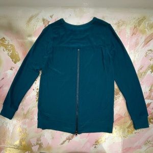 Chaser teal green sweatshirt with zipper S